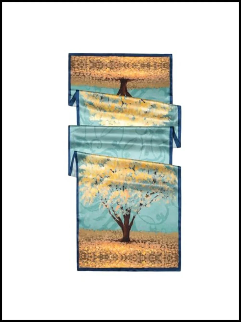 100% Mulberry Silk Floral Scarf 70x21 Neck Shawl Lightweight Wrap Pashmina